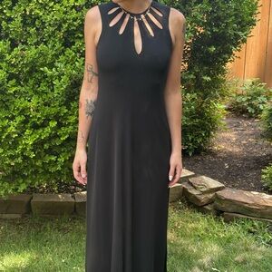Black Cut Out BCBG Maxi evening gown